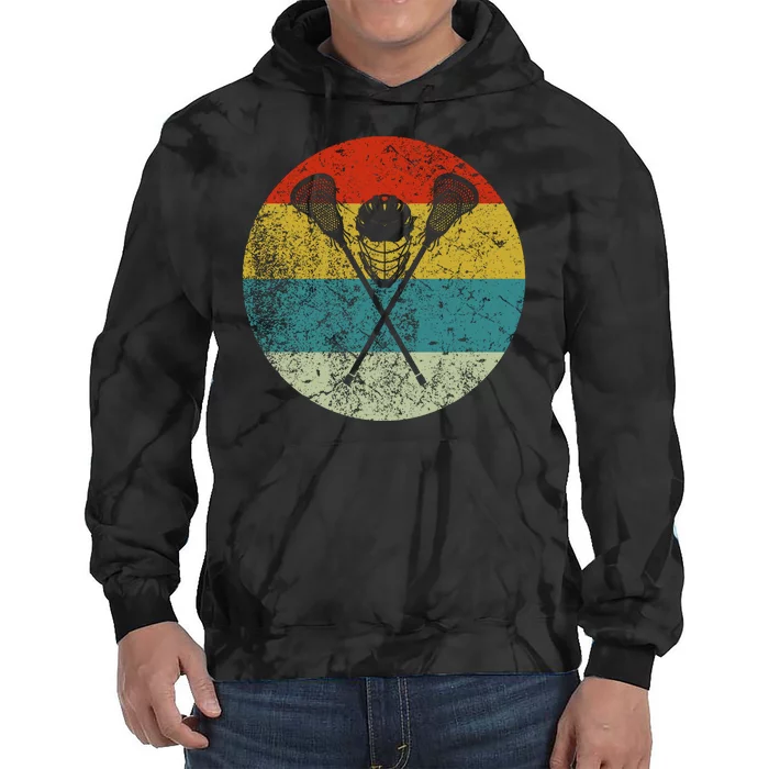 Retro Vintage Lacrosse Tie Dye Hoodie