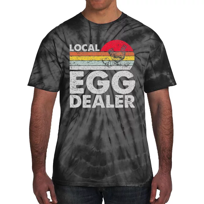 Retro Vintage Local Egg Dealers Chicken Funny Tie-Dye T-Shirt