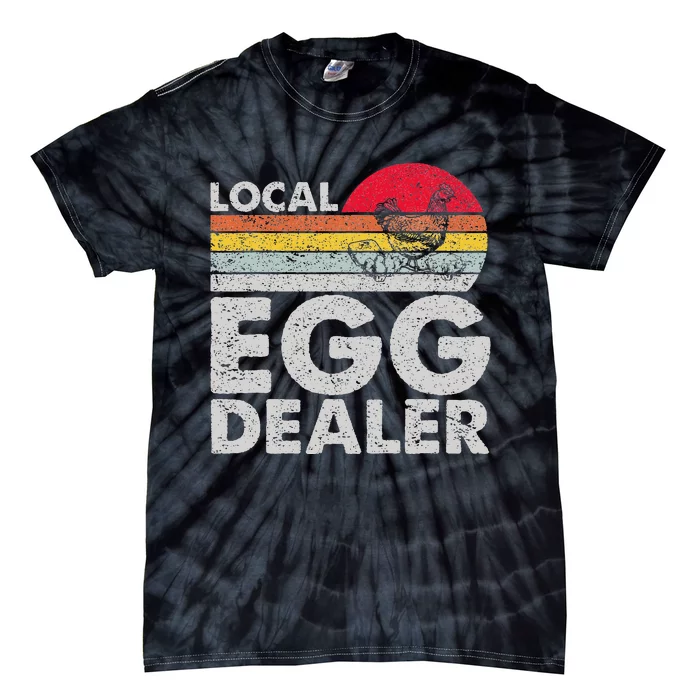 Retro Vintage Local Egg Dealers Chicken Funny Tie-Dye T-Shirt