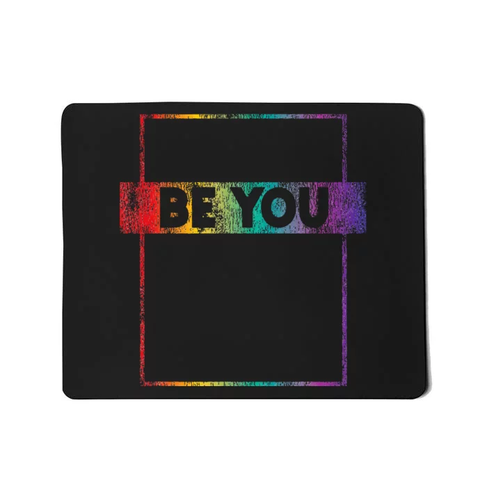 Retro Vintage Lgbt Pride Rainbow Be You Mousepad