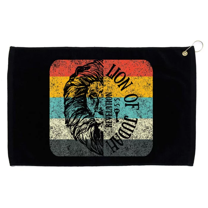 Retro Vintage Lion Of Judah Grommeted Golf Towel