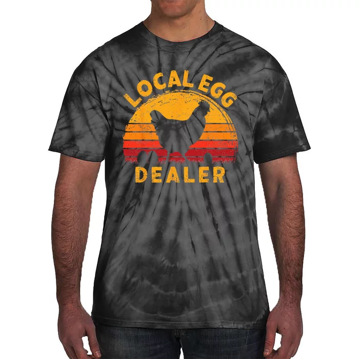 Retro Vintage Local Egg Dealer Farmer Chicken Egg Lover Tie-Dye T-Shirt