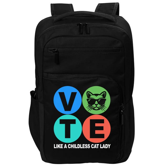 Retro Vote Like A Childless Cat Lady Kamala Harris 2024 Impact Tech Backpack