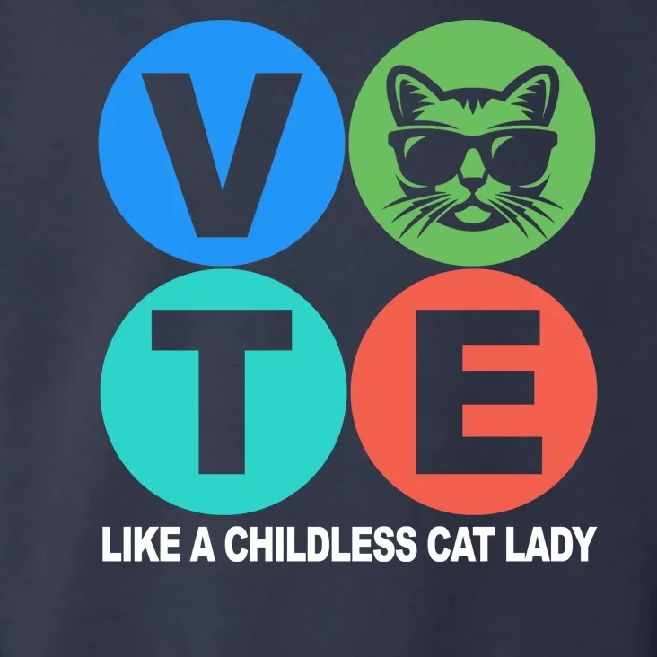 Retro Vote Like A Childless Cat Lady Kamala Harris 2024 Toddler Hoodie