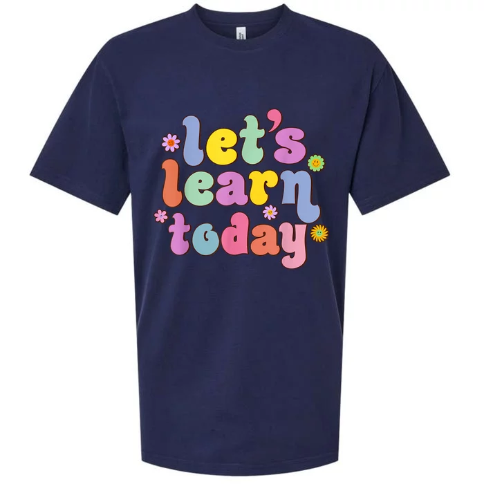 Retro Vintage Lets Learn Today Funny Teacher Inspirational Sueded Cloud Jersey T-Shirt