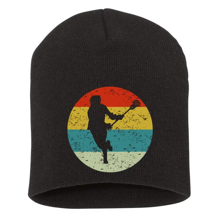 Retro Vintage Lacrosse Short Acrylic Beanie