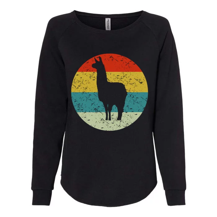 Retro Vintage Llama Womens California Wash Sweatshirt