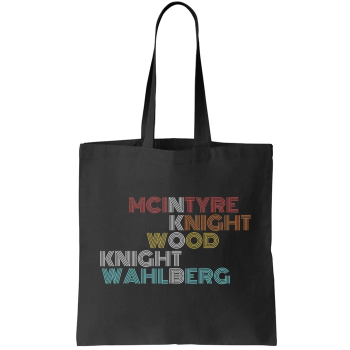 Retro Vintage Mcintyre Knight Wood Knight Wahlberg Tote Bag