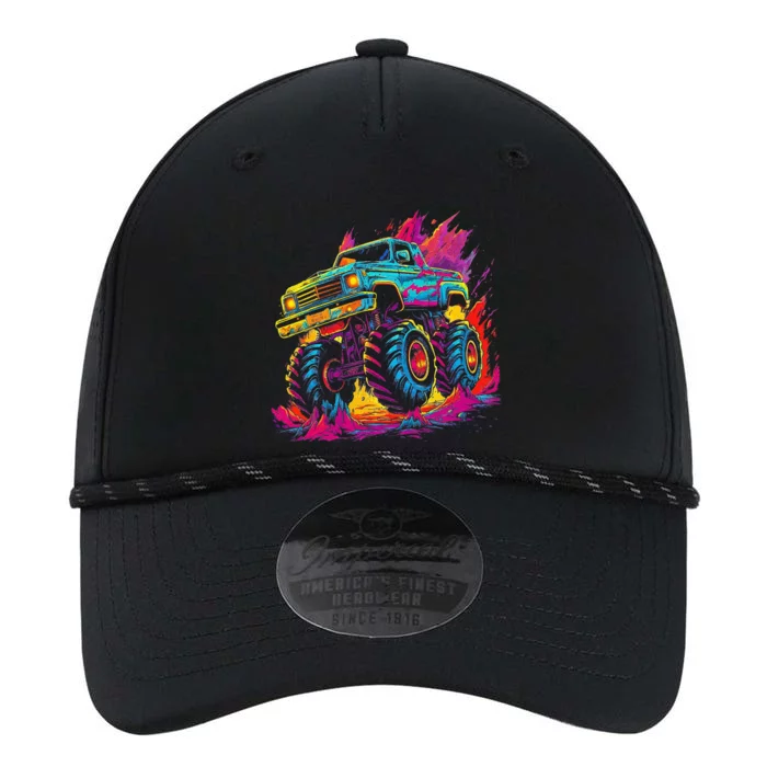 Retro Vintage Monster Truck Retro Sunset Monster Truck Performance The Dyno Cap