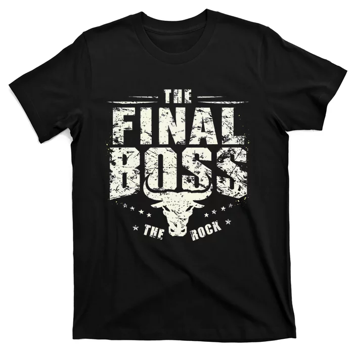 Rock Vintage Music Boss Final White Design Fun Music Lover T-Shirt