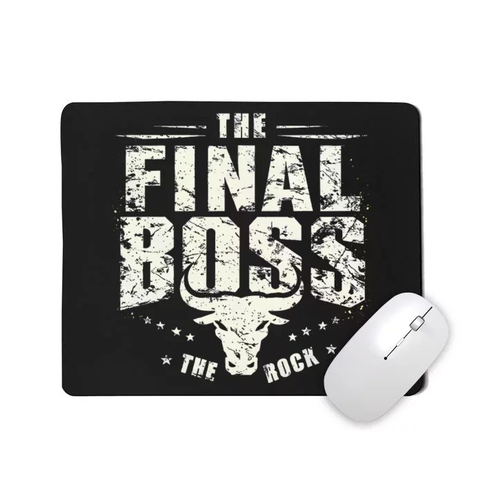 Rock Vintage Music Boss Final White Design Fun Music Lover Mousepad