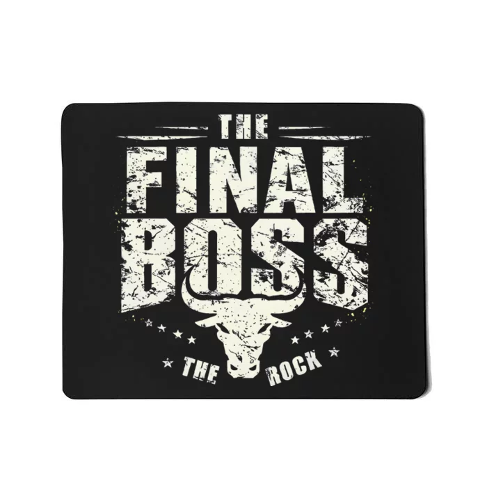 Rock Vintage Music Boss Final White Design Fun Music Lover Mousepad