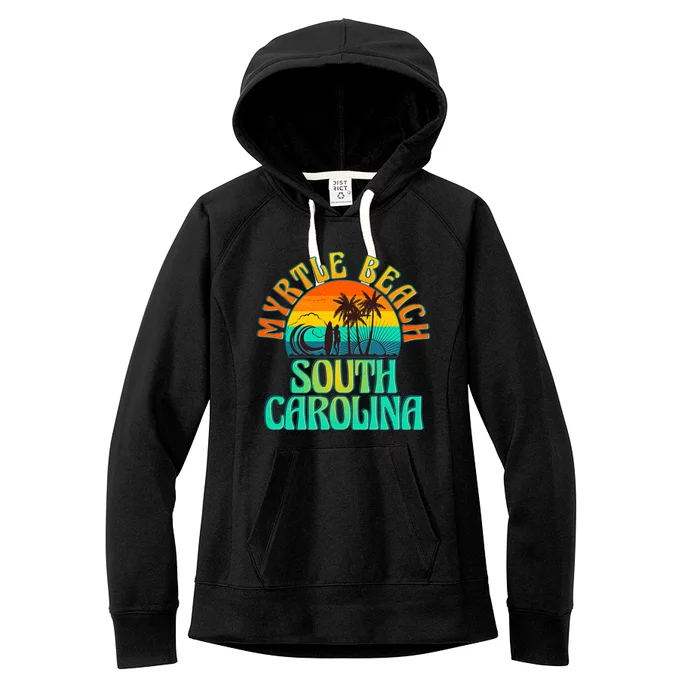 Retro Vintage Myrtle Beach South Carolina Women's Fleece Hoodie