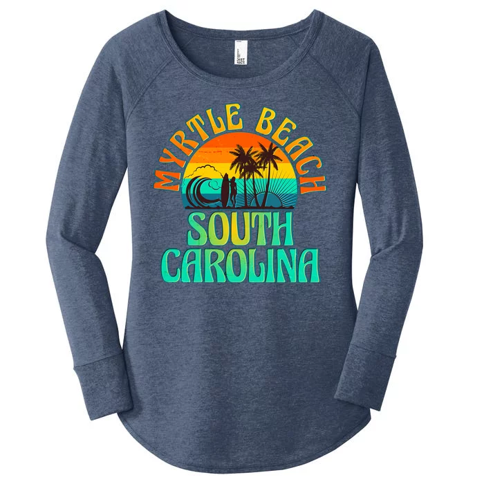 Retro Vintage Myrtle Beach South Carolina Women's Perfect Tri Tunic Long Sleeve Shirt