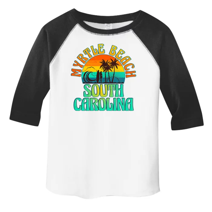 Retro Vintage Myrtle Beach South Carolina Toddler Fine Jersey T-Shirt