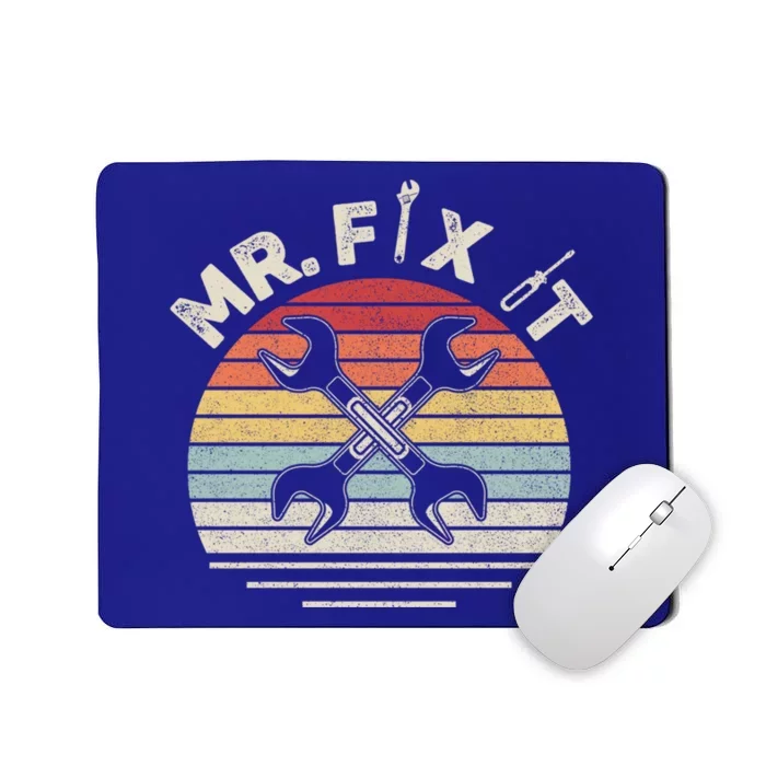 Retro Vintage Mr Fix It Handy Mechanic Gift Mousepad