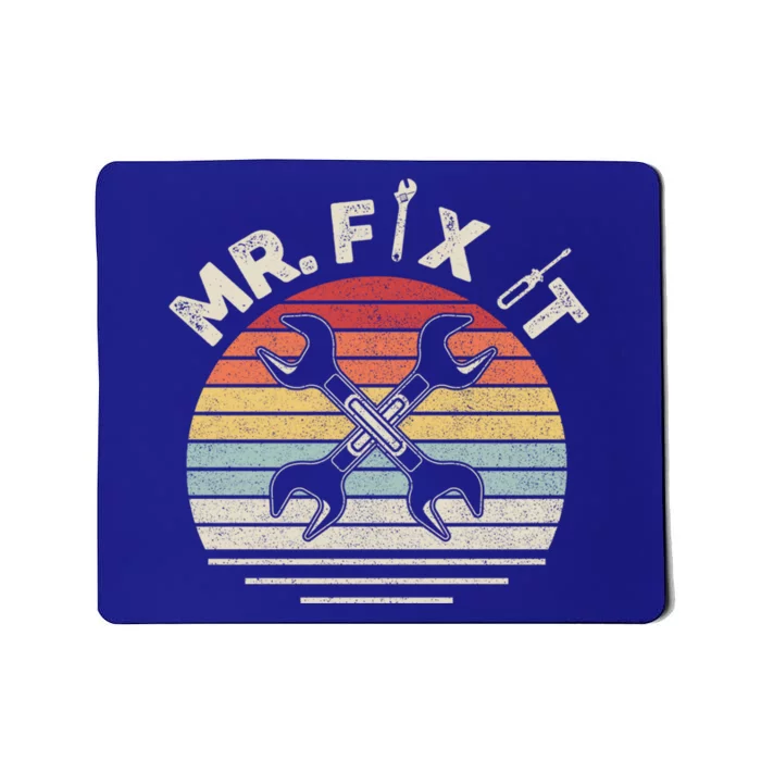 Retro Vintage Mr Fix It Handy Mechanic Gift Mousepad