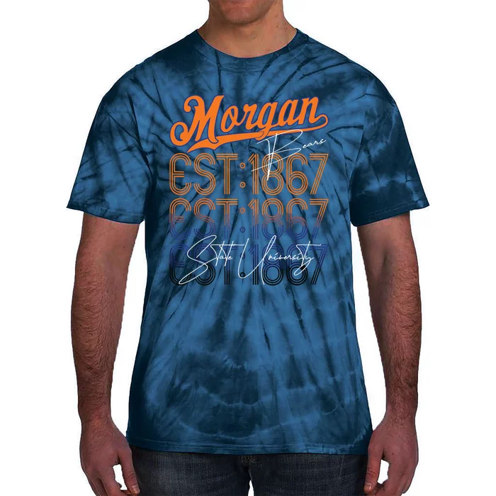 Retro Vintage Morgan Back To State University Style Tie-Dye T-Shirt