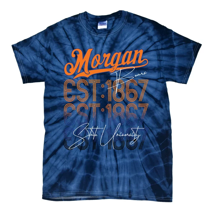 Retro Vintage Morgan Back To State University Style Tie-Dye T-Shirt