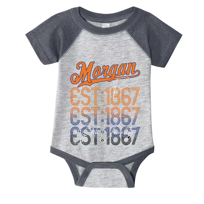 Retro Vintage Morgan Back To State University Style Infant Baby Jersey Bodysuit