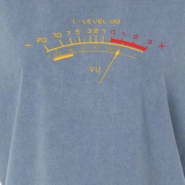 Retro Vu Meter For Audio Technicians And Sound Engineers Garment-Dyed Women's Muscle Tee