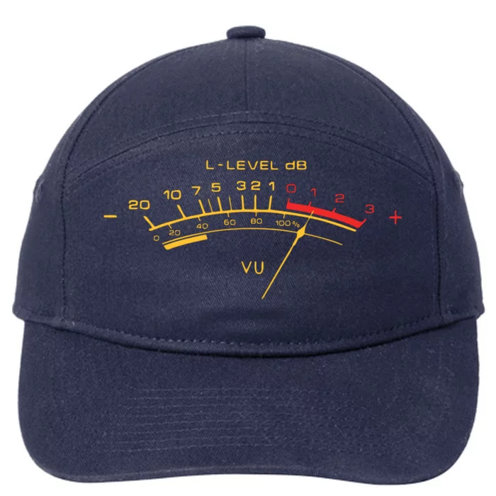 Retro Vu Meter For Audio Technicians And Sound Engineers 7-Panel Snapback Hat