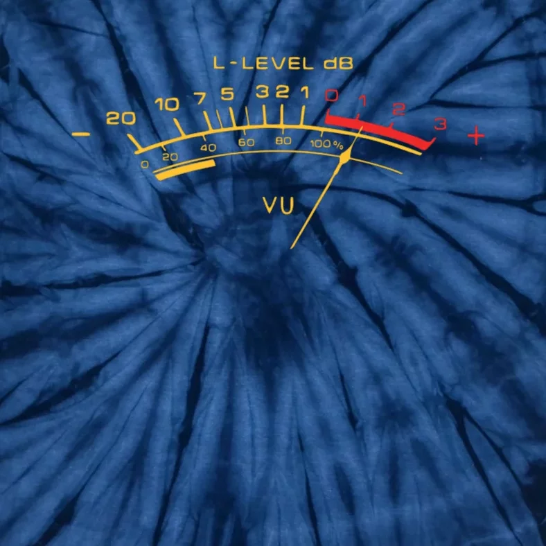 Retro Vu Meter For Audio Technicians And Sound Engineers Tie-Dye T-Shirt