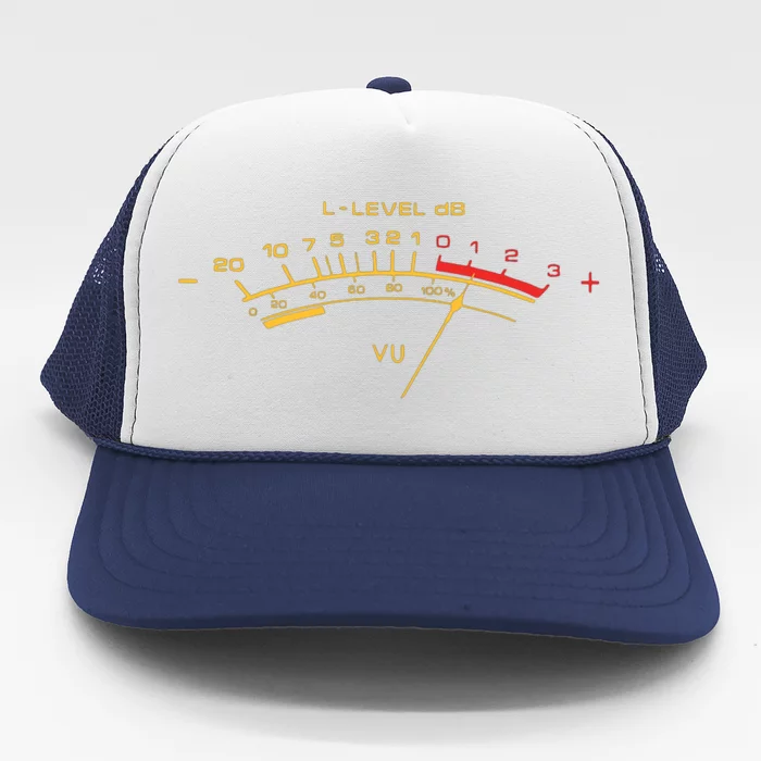 Retro Vu Meter For Audio Technicians And Sound Engineers Trucker Hat