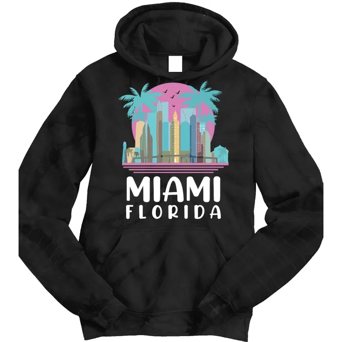 Retro Vintage Miami Florida Tie Dye Hoodie