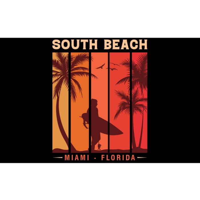 Retro Vintage Miami Florida South Beach Bumper Sticker