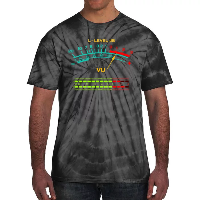 Retro Vu Meter Vintage Hi Fi Audio Stereo Music Sound Tie-Dye T-Shirt