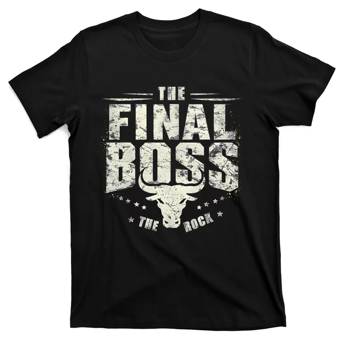 Rock Vintage Music Boss Final White Design Fun Music Lover T-Shirt