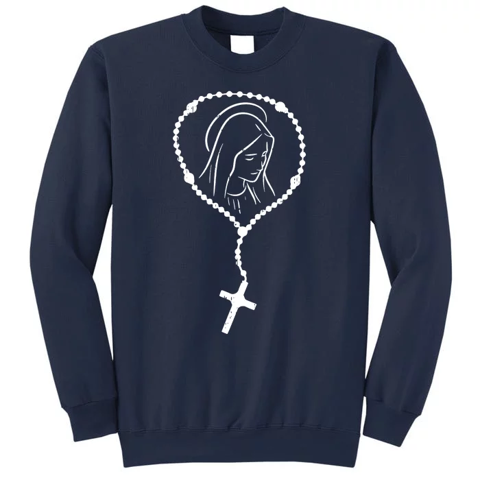 Rosary Virgin Mary God Jesus Faith Religious Catholic Sweatshirt