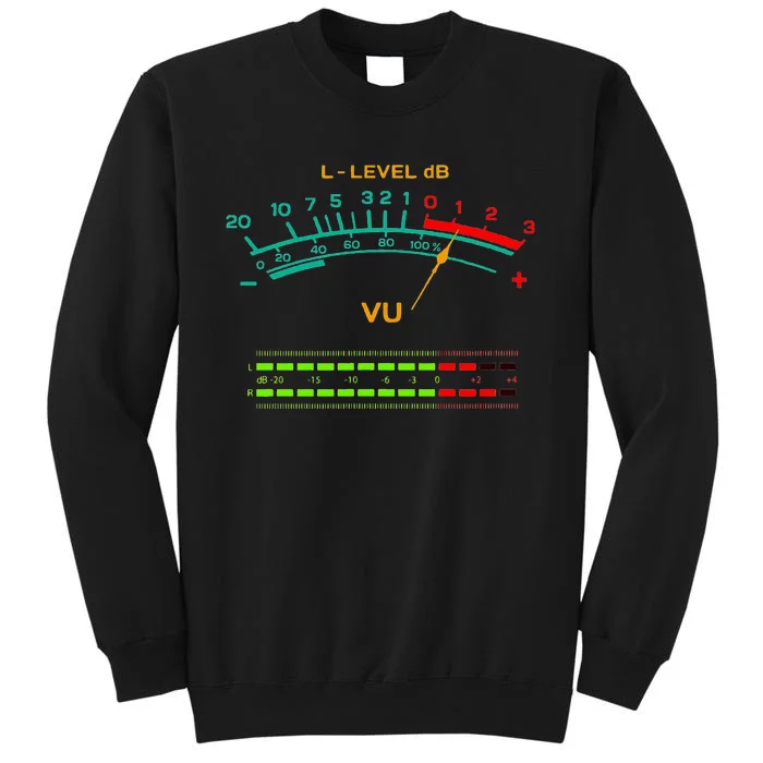 Retro Vu Meter Vintage Hi Fi Audio Stereo Music Sound Sweatshirt