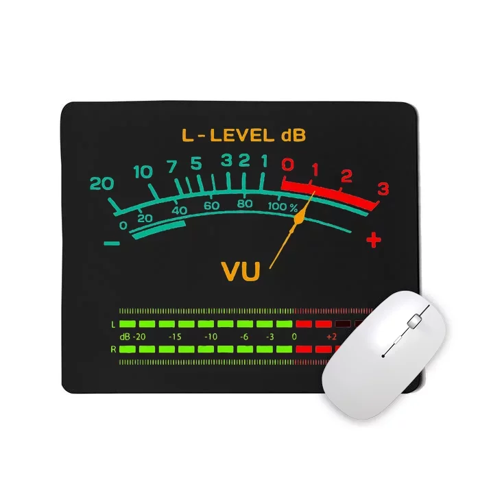 Retro Vu Meter Vintage Hi Fi Audio Stereo Music Sound Mousepad