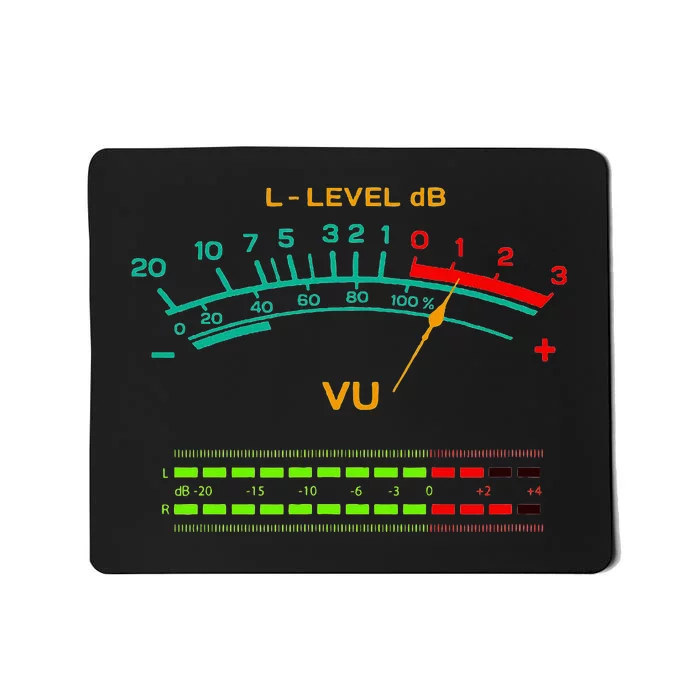 Retro Vu Meter Vintage Hi Fi Audio Stereo Music Sound Mousepad