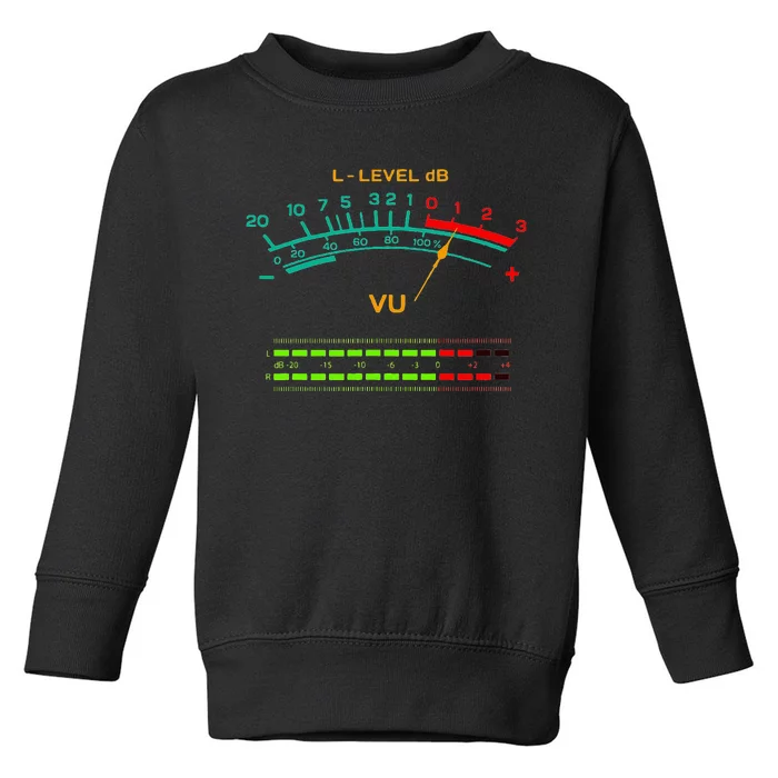 Retro Vu Meter Vintage Hi Fi Audio Stereo Music Sound Toddler Sweatshirt