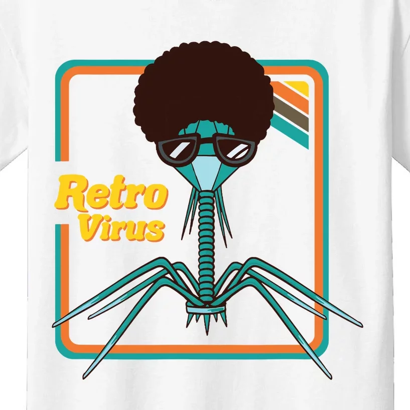 Retro Virus Microbiologist Bacteria Biology Teacher Biologist Kids T-Shirt