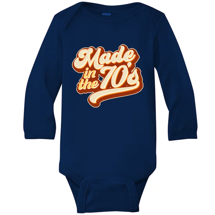 Retro Vintage Maded In The 70s 1970s Baby Long Sleeve Bodysuit