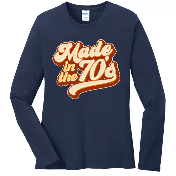 Retro Vintage Maded In The 70s 1970s Ladies Long Sleeve Shirt