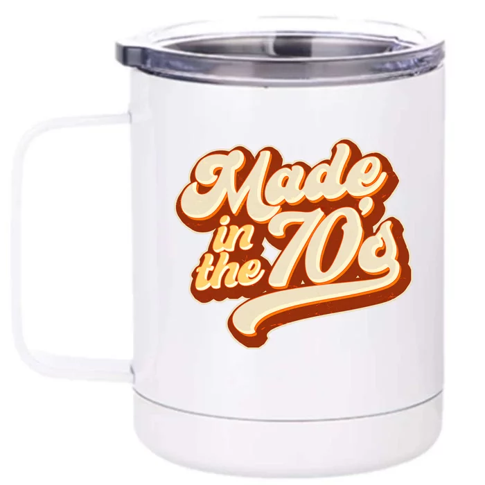 Retro Vintage Maded In The 70s 1970s Front & Back 12oz Stainless Steel Tumbler Cup