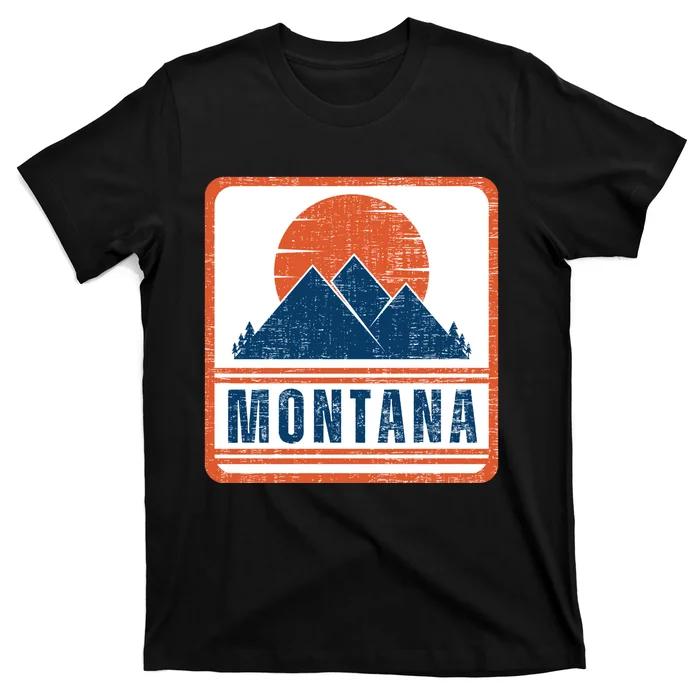 Retro Vintage Montana USA Mountain Gift For Men T-Shirt