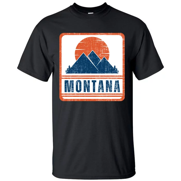 Retro Vintage Montana USA Mountain Gift For Men Tall T-Shirt