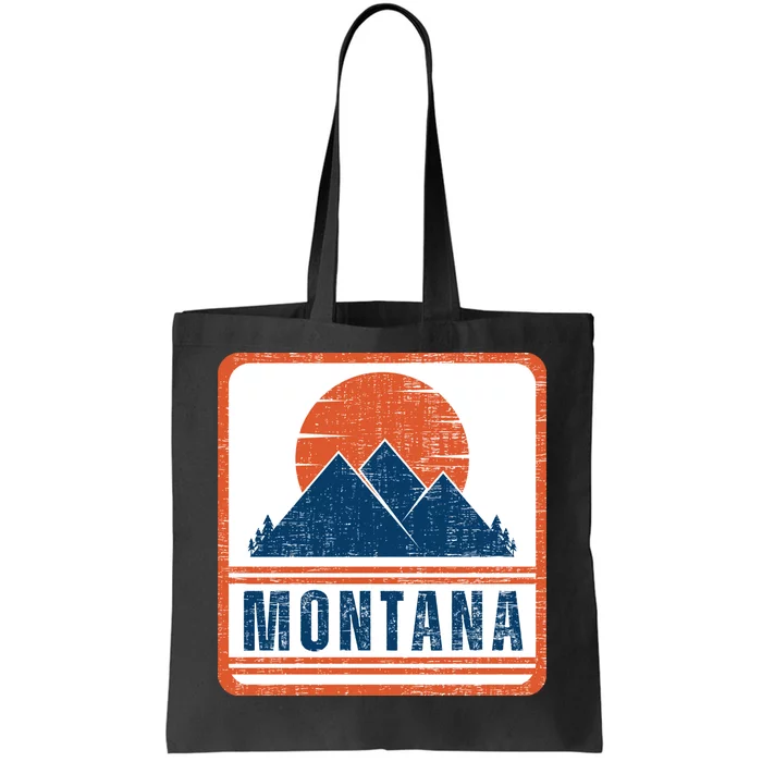 Retro Vintage Montana USA Mountain Gift For Men Tote Bag