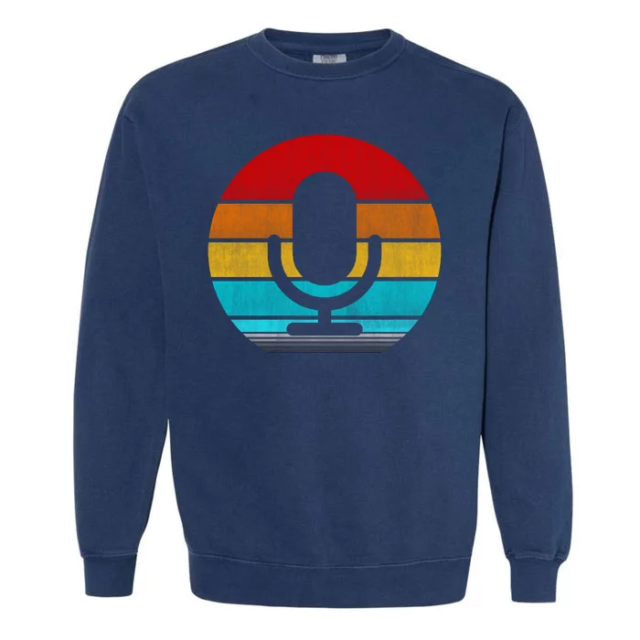 Retro Vintage Microphone Garment-Dyed Sweatshirt