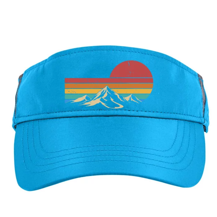 Retro Vintage Mountain Range Sunset Colors Adult Drive Performance Visor