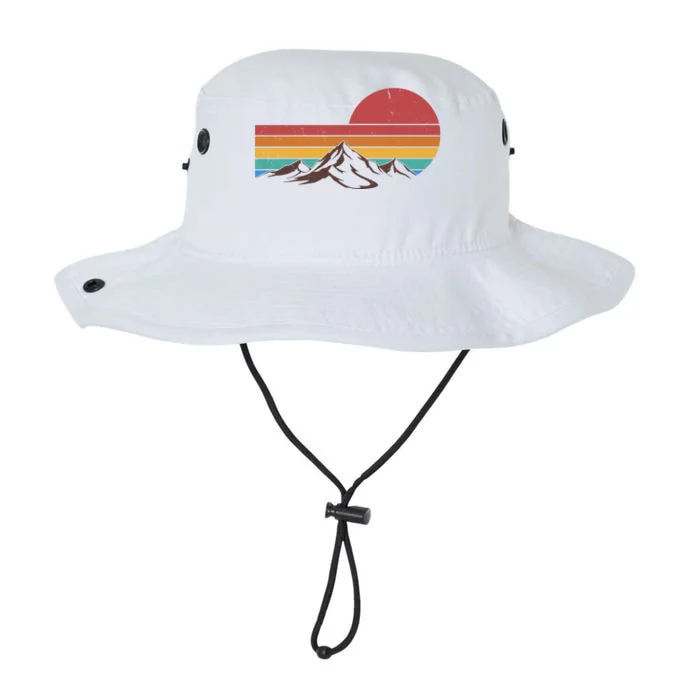 Retro Vintage Mountain Range Sunset Colors Legacy Cool Fit Booney Bucket Hat