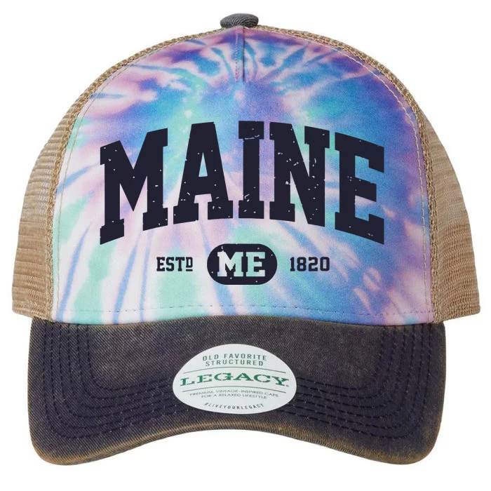 Retro Vintage Maine Legacy Tie Dye Trucker Hat