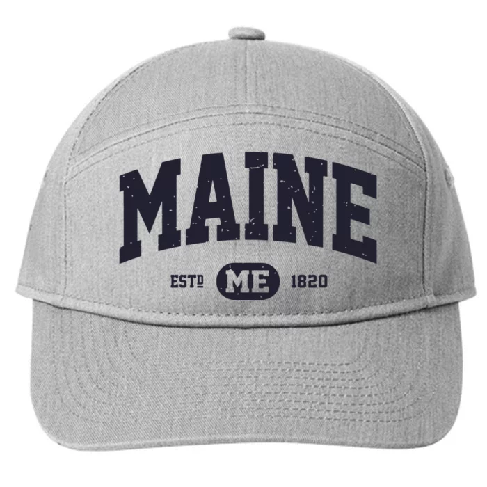 Retro Vintage Maine 7-Panel Snapback Hat