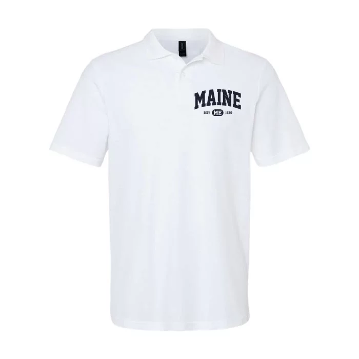 Retro Vintage Maine Softstyle Adult Sport Polo